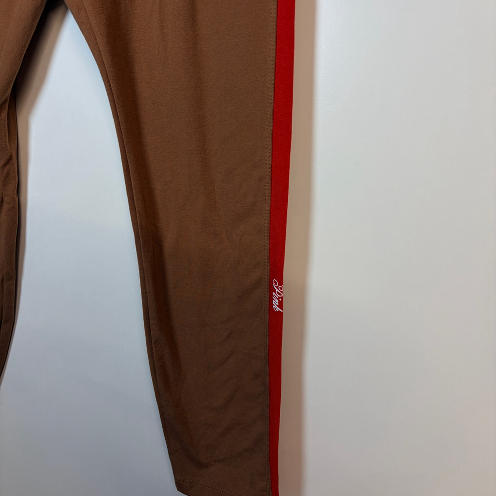 Victroria's Secret PINK Victoria's Secret Leggings XXL Brown Red Striped NEW - Picture 14 of 15